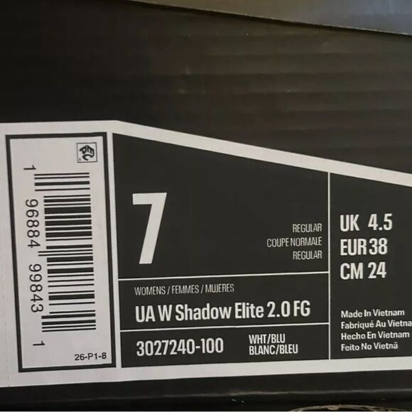 Under Armour Women's Shadow Elite 2.0 FG Soccer Cleats Blue Size 7 3027240-100 - Picture 11 of 11